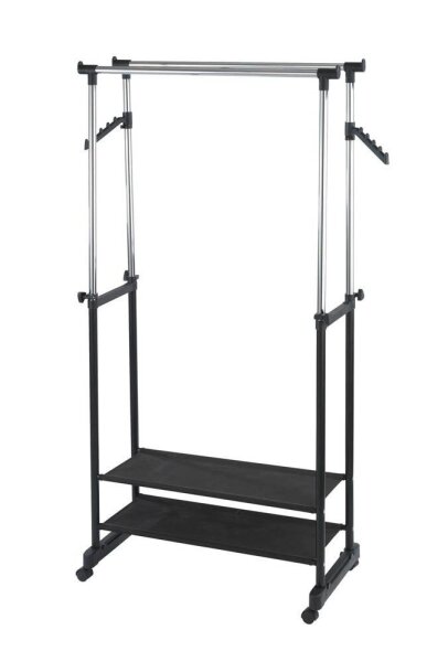 WENKO Teleskop-Garderobe All In schwarz Metall 89,5 x 117,0-169,0 cm, 1 St.