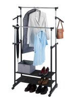 WENKO Teleskop-Garderobe All In schwarz Metall 89,5 x 117,0-169,0 cm, 1 St.