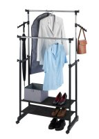 WENKO Teleskop-Garderobe All In schwarz Metall 89,5 x 117,0-169,0 cm, 1 St.