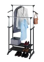 WENKO Teleskop-Garderobe All In schwarz Metall 89,5 x 117,0-169,0 cm, 1 St.