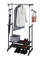 WENKO Teleskop-Garderobe All In schwarz Metall 89,5 x 117,0-169,0 cm, 1 St.
