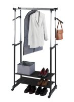 WENKO Teleskop-Garderobe All In schwarz Metall 89,5 x 117,0-169,0 cm, 1 St.