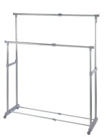 WENKO Teleskop-Garderobe Twin Bars grau Metall 95,0-163,0...