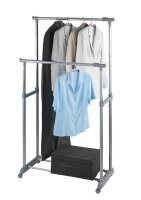 WENKO Teleskop-Garderobe Twin Bars grau Metall 95,0-163,0 x 98,0-168,0 cm, 1 St.