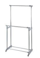 WENKO Teleskop-Garderobe Twin Bars grau Metall 95,0-163,0...