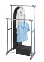 WENKO Teleskop-Garderobe Twin Bars grau Metall 95,0-163,0 x 98,0-168,0 cm, 1 St.