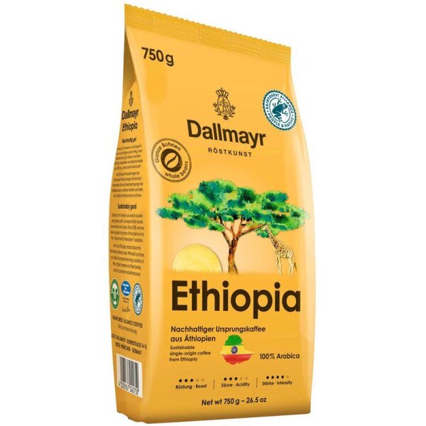 Dallmayr Ethiopia Kaffeebohnen, Arabicabohnen kräftig, 750,0 g  ( 10000200 )
