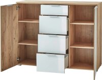 GERMANIA Sideboard TELDE, 3982-242 weiß, navarra-eiche 134,0 x 40,0 x 105,0 cm, 1 St.