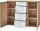 GERMANIA Sideboard TELDE, 3982-242 weiß, navarra-eiche 134,0 x 40,0 x 105,0 cm, 1 St.