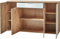 GERMANIA Sideboard TELDE, 3983-242 weiß, navarra-eiche 179,0 x 40,0 x 105,0 cm, 1 St.