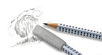 FABER-CASTELL Radiergummis GRIP 2001 Eraser CAP grau, 2 St.