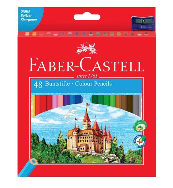 FABER-CASTELL Castle Buntstifte farbsortiert, 48 St.