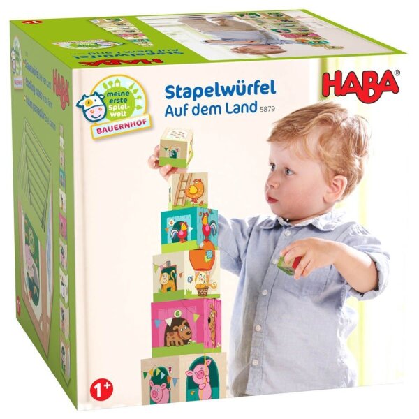 HABA® Stapelwürfel Bauernhof Lernspielzeug, 1 St.