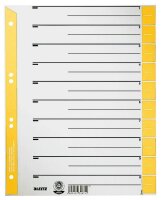 LEITZ Trennblätter 1652 DIN A4 1-0 gelb, 230 g/qm,...