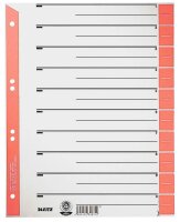 LEITZ Trennblätter 1652 DIN A4 1-0 rot, 230 g/qm, 25...