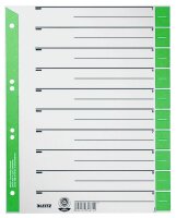 LEITZ Trennblätter 1652 DIN A4 1-0 grün, 230...
