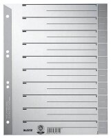 LEITZ Trennblätter 1652 DIN A4 1-0 grau, 230 g/qm,...