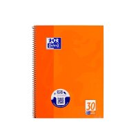 OXFORD Collegeblock Schule Lineatur 30 blanko DIN A4 Innenrand, 1 Block