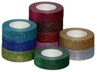 folia Glitter Tape Deko-Klebeband glänzend 15,0 mm x 5,0 m 10 Rollen