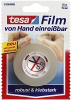 tesa Klebefilm transparent 19,0 mm x 25,0 m 1 Rolle