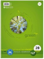 Ursus® Collegeblock green Lineatur 28 kariert DIN A4...