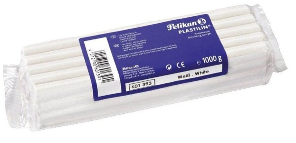 Pelikan Knete Plastilin 680 weiß, 1,0 kg