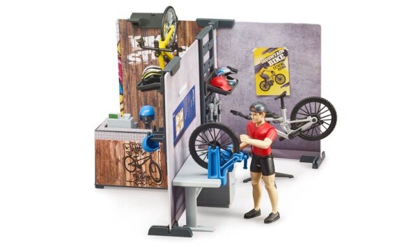 bruder bworld 63120 Fahrrad Shop Spielfiguren-Set