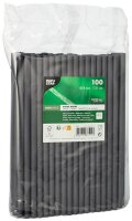 PAPSTAR Strohhalme pure schwarz Papier, 100 St.