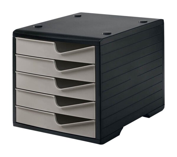 styro Schubladenbox styroswingbox  taupe 275-8430.7591, DIN A4 mit 5 Schubladen, 1 St.