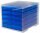 styro Schubladenbox styroswingbox light  blau 275-8430.324, DIN A4 mit 5 Schubladen, 1 St.