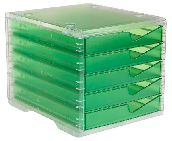 styro Schubladenbox styroswingbox light  gecko 275-8430.25124, DIN A4 mit 5 Schubladen, 1 St.