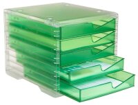 styro Schubladenbox styroswingbox light  gecko 275-8430.25124, DIN A4 mit 5 Schubladen, 1 St.