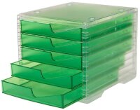 styro Schubladenbox styroswingbox light  gecko 275-8430.25124, DIN A4 mit 5 Schubladen, 1 St.