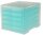 styro Schubladenbox styroswingbox light  aqua 275-8430.25224, DIN A4 mit 5 Schubladen, 1 St.