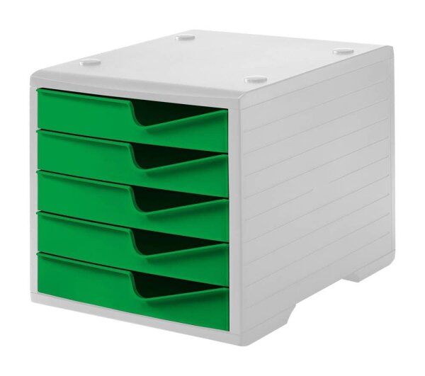 styro Schubladenbox styroswingbox  gecko 275-8430.5181, DIN A4 mit 5 Schubladen, 1 St.