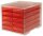 styro Schubladenbox styroswingbox light  cranberry 275-8430.22224, DIN A4 mit 5 Schubladen, 1 St.