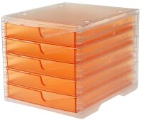 styro Schubladenbox styroswingbox light  apricot 275-8430.24124, DIN A4 mit 5 Schubladen, 1 St.