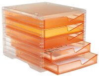 styro Schubladenbox styroswingbox light  apricot 275-8430.24124, DIN A4 mit 5 Schubladen, 1 St.