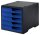 styro Schubladenbox styroswingbox  blau 275-8430.3591, DIN A4 mit 5 Schubladen, 1 St.