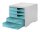 styro Schubladenbox styroswingbox  aqua 275-8430.5281, DIN A4 mit 5 Schubladen, 1 St.