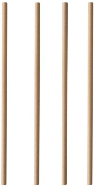 PAPSTAR Strohhalme pure braun Papier, 100 St.