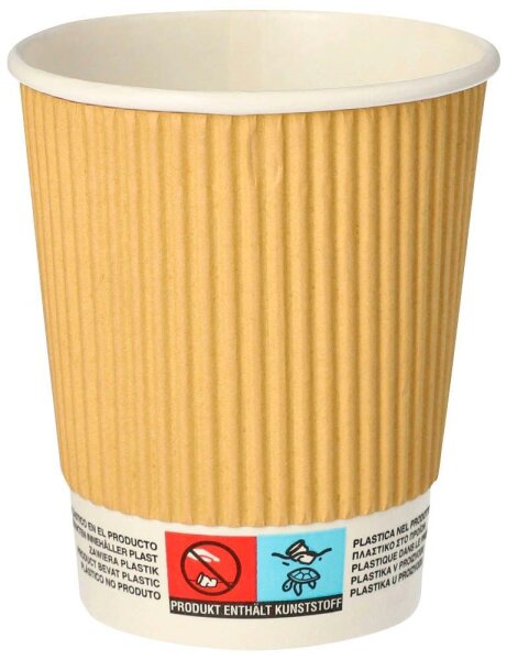 PAPSTAR Einweg-Kaffeebecher pure natur 0,2 l, 25 St.