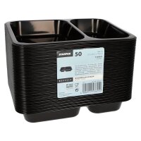 STARPAK Einweg-Menüschalen schwarz 0,866 l, 50 St.