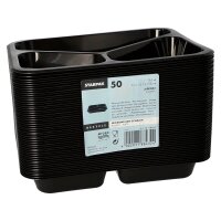 STARPAK Einweg-Menüschalen schwarz 0,765 l, 50 St.