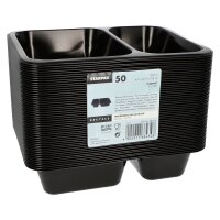 STARPAK Einweg-Menüschalen schwarz 1,205 l, 50 St.