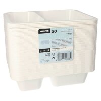 STARPAK Einweg-Menüschalen weiß 1,205 l, 50 St.