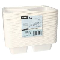 STARPAK Einweg-Menüschalen weiß 1,095 l, 50 St.