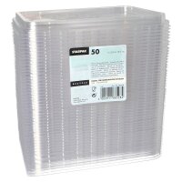 STARPAK Deckel für Einweg-Menüschalen transparent 23,4 x 18,7 cm, 50 St.
