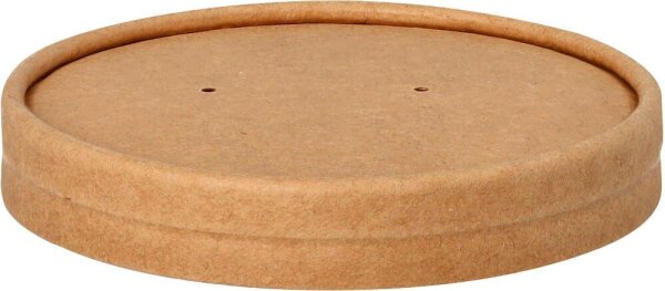STARPAK Deckel für Einweg-Suppenbecher braun Ø 9,8 cm, 25 St.