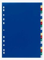 DURABLE Ordnerregister DIN A4 Vollformat A-Z blau, gelb,...